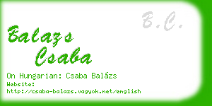 balazs csaba business card